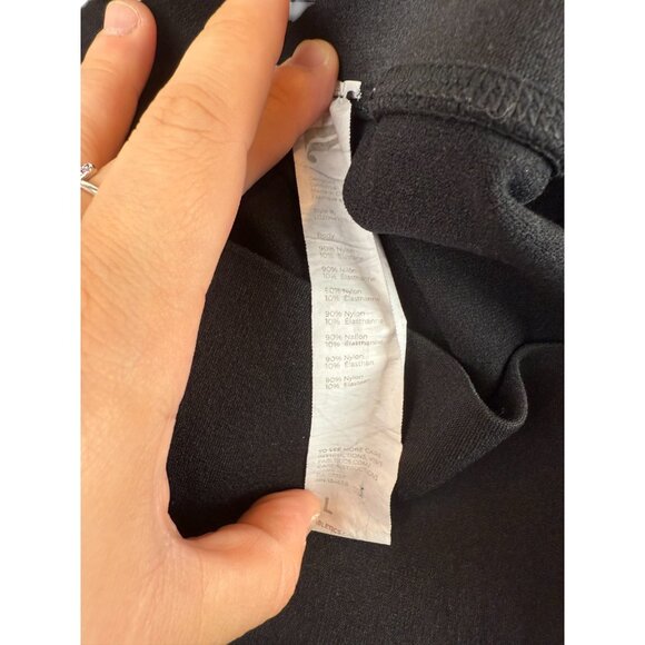 Black & Silver Fabletics High-Waisted Sculptknit Reflective Leggings - Large - Picture 6 of 6